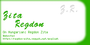 zita regdon business card